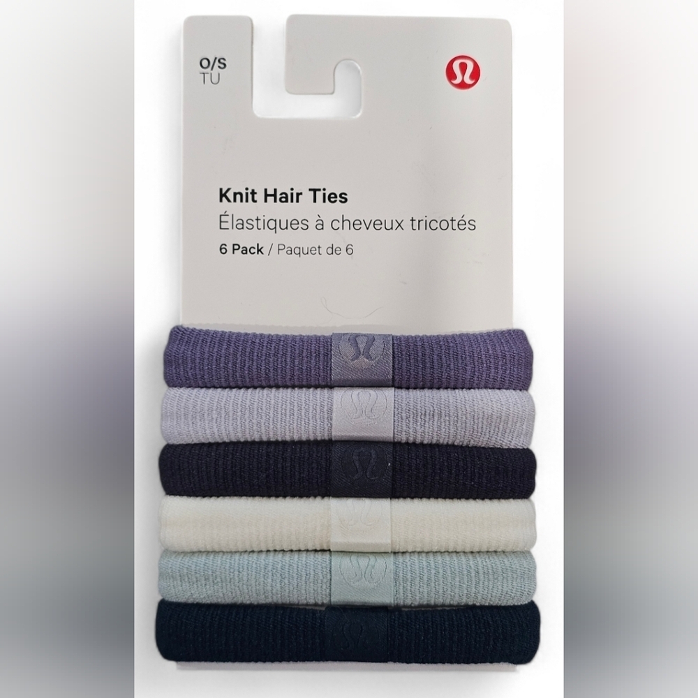 Lululemon Knit Hair Ties 6-Pack, New